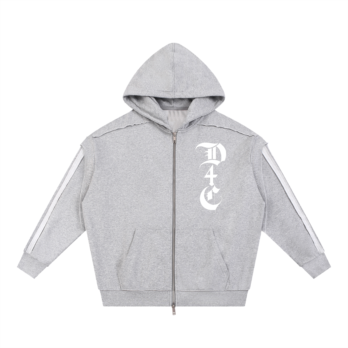 D4C Contrast Tape Zip Hoodie