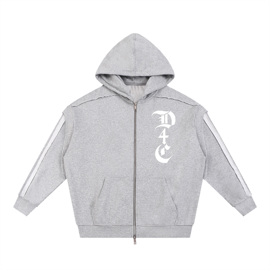 D4C Contrast Tape Zip Hoodie
