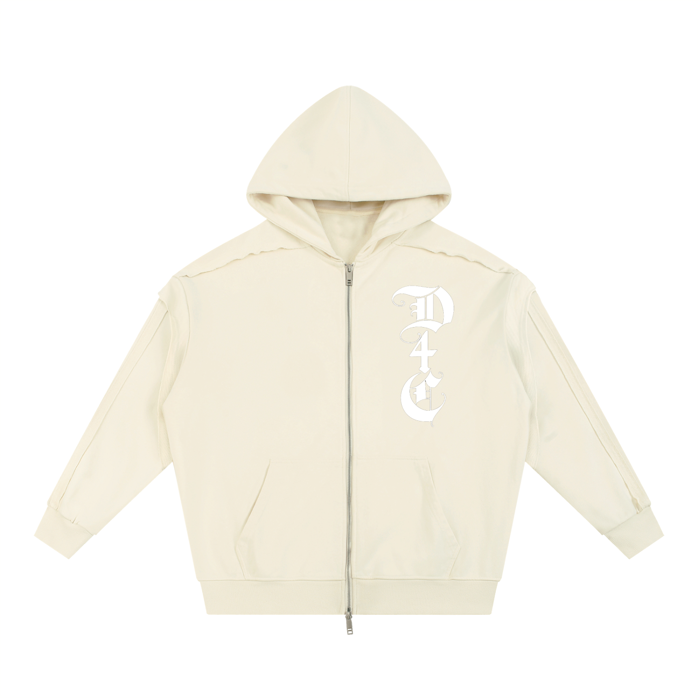 D4C Contrast Tape Zip Hoodie
