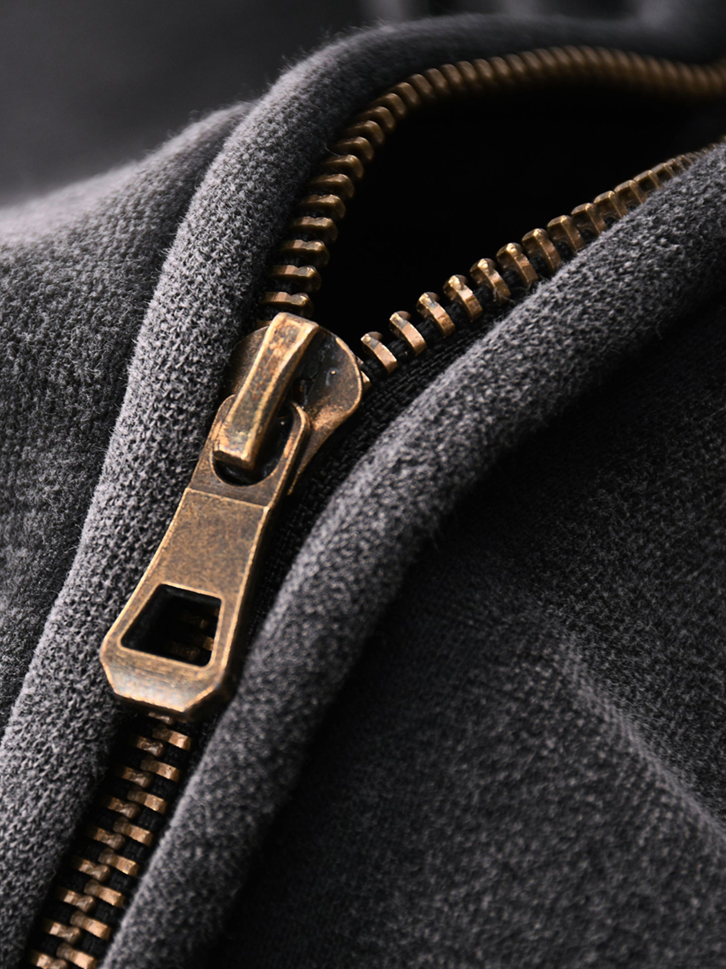 D4C Zip-Through Boxy Fleece Hoodie